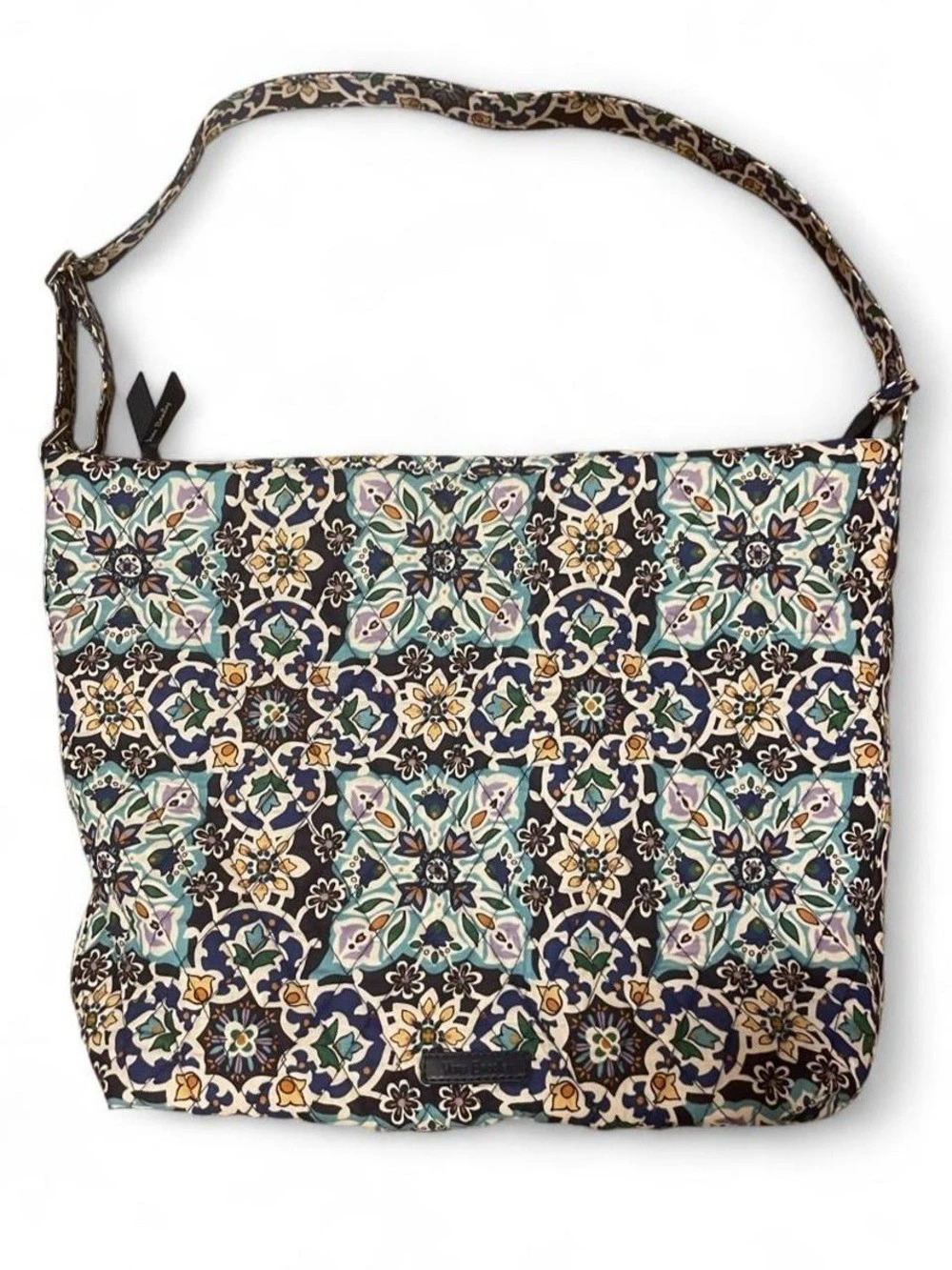 Vera Bradley Vivian Hobo Bag Floral Shoulder Bag Blue & Green